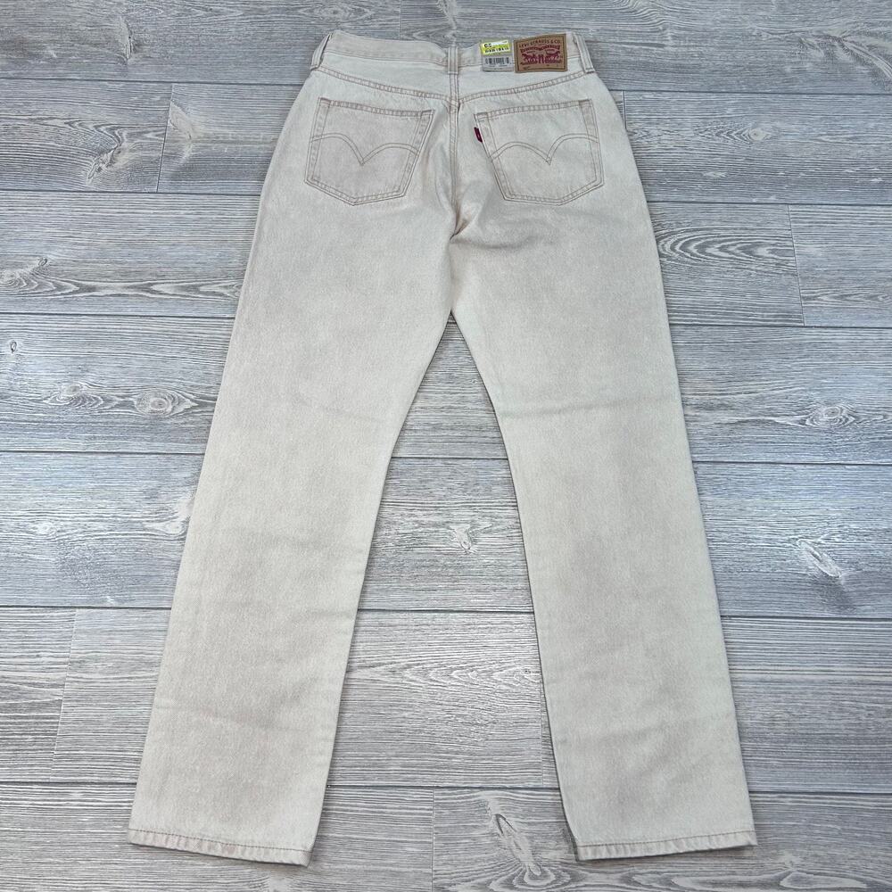 Levi's 501 Worn In Straight Leg Jeans Tan 27 NWT - Picture 3 of 4